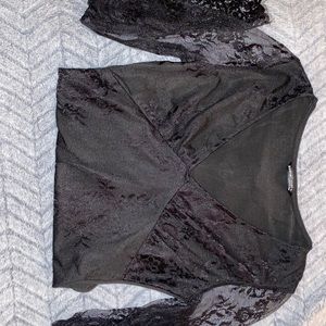 Black mesh body suit